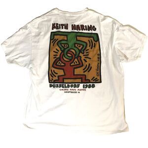 Keith Harring T Shirt 2X White Dusseldorf 1988 Graphic